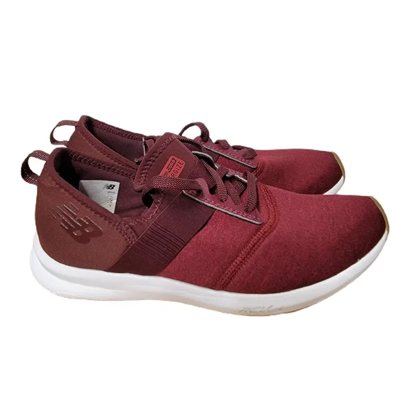 New Balance Mens Burgundy Round Toe Low Top Lace U - Picture 1 of 7